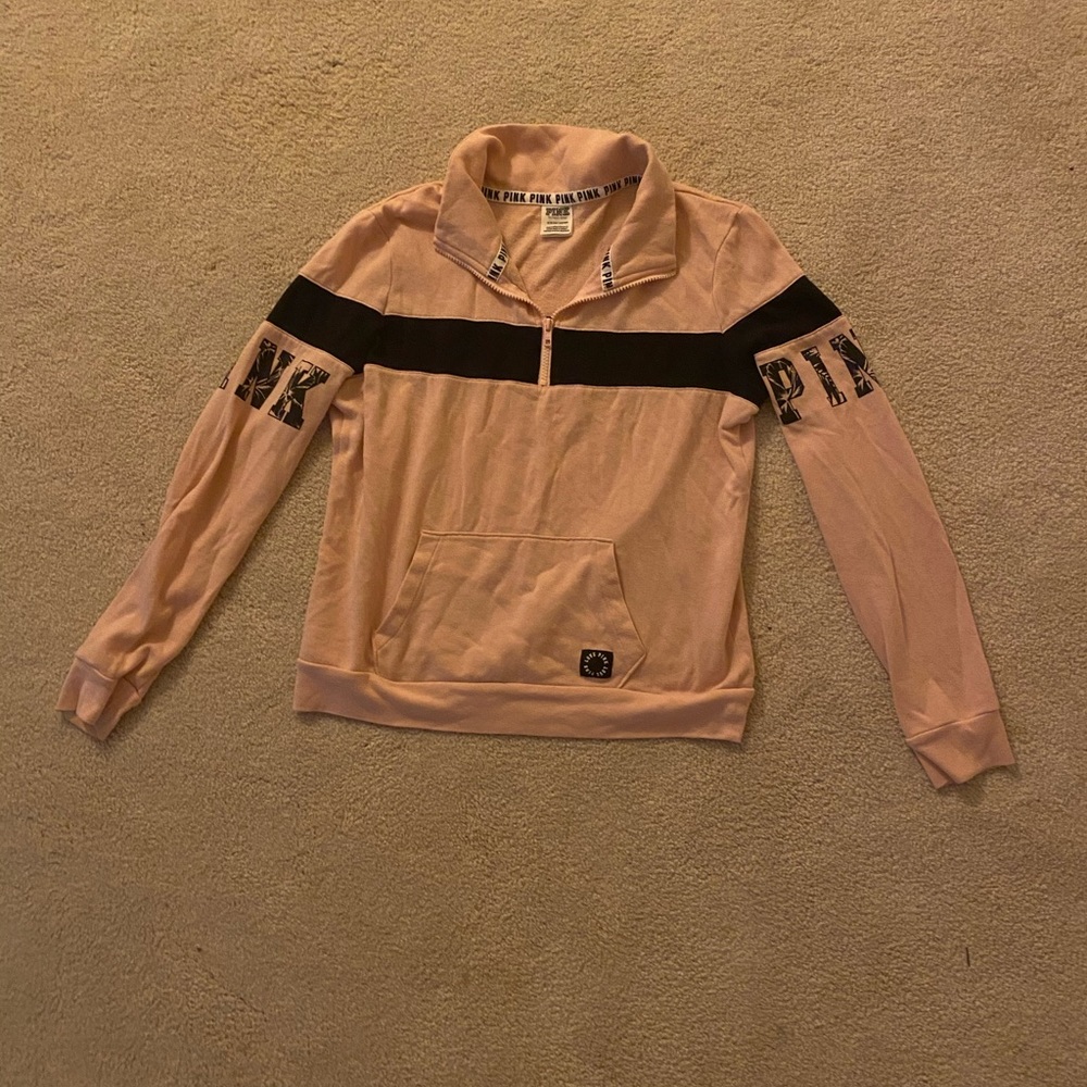 VS Pink quarter zip pullover